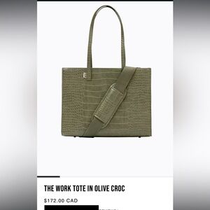 BÉIS The Work Tote in Green Croc